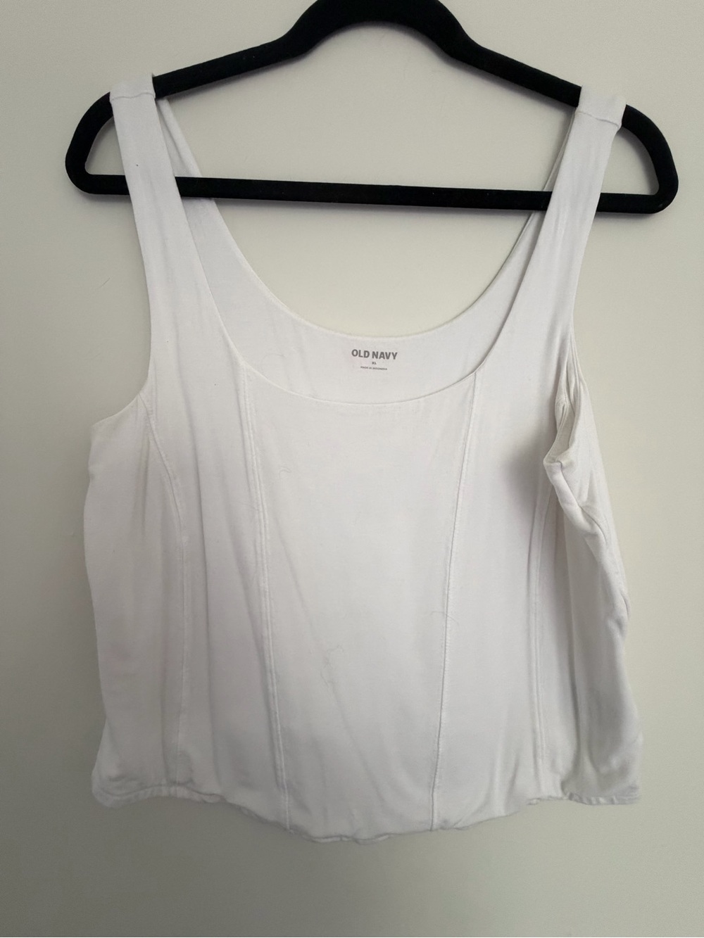 Old Navy | Women's Sz XL | White Scoop Neck Faux Corset Tank Top